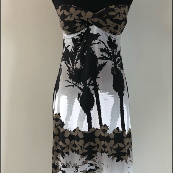 NWT-Women’s Tommy Bahama Scenic Palm Bandeau twist front cup Maxi dress X-small. - Picture 1 of 11